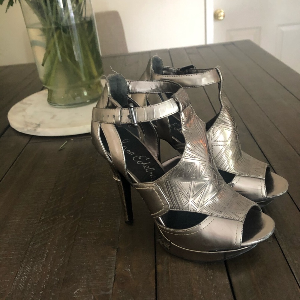 Sam Edelman silver platform sandals - Picture 3 of 6